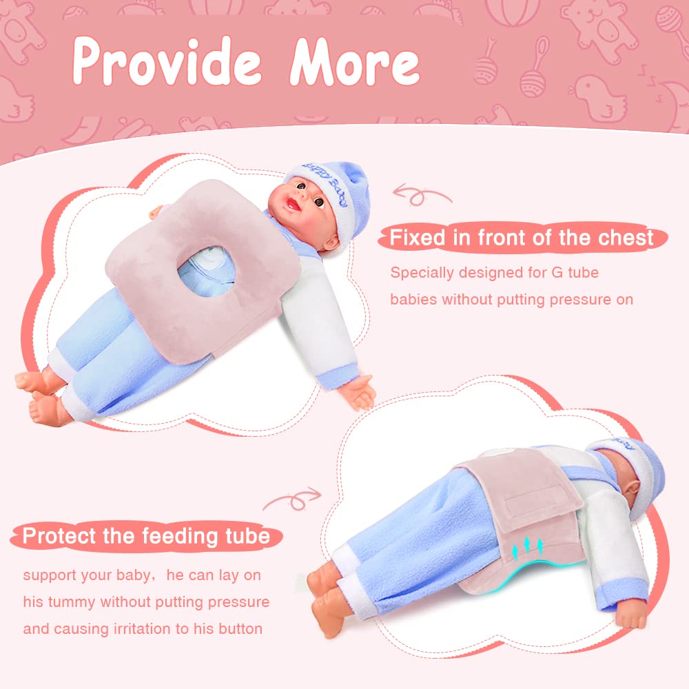 POWYS G Tube Pillow elastic cotton fill cushions safely for comfort.