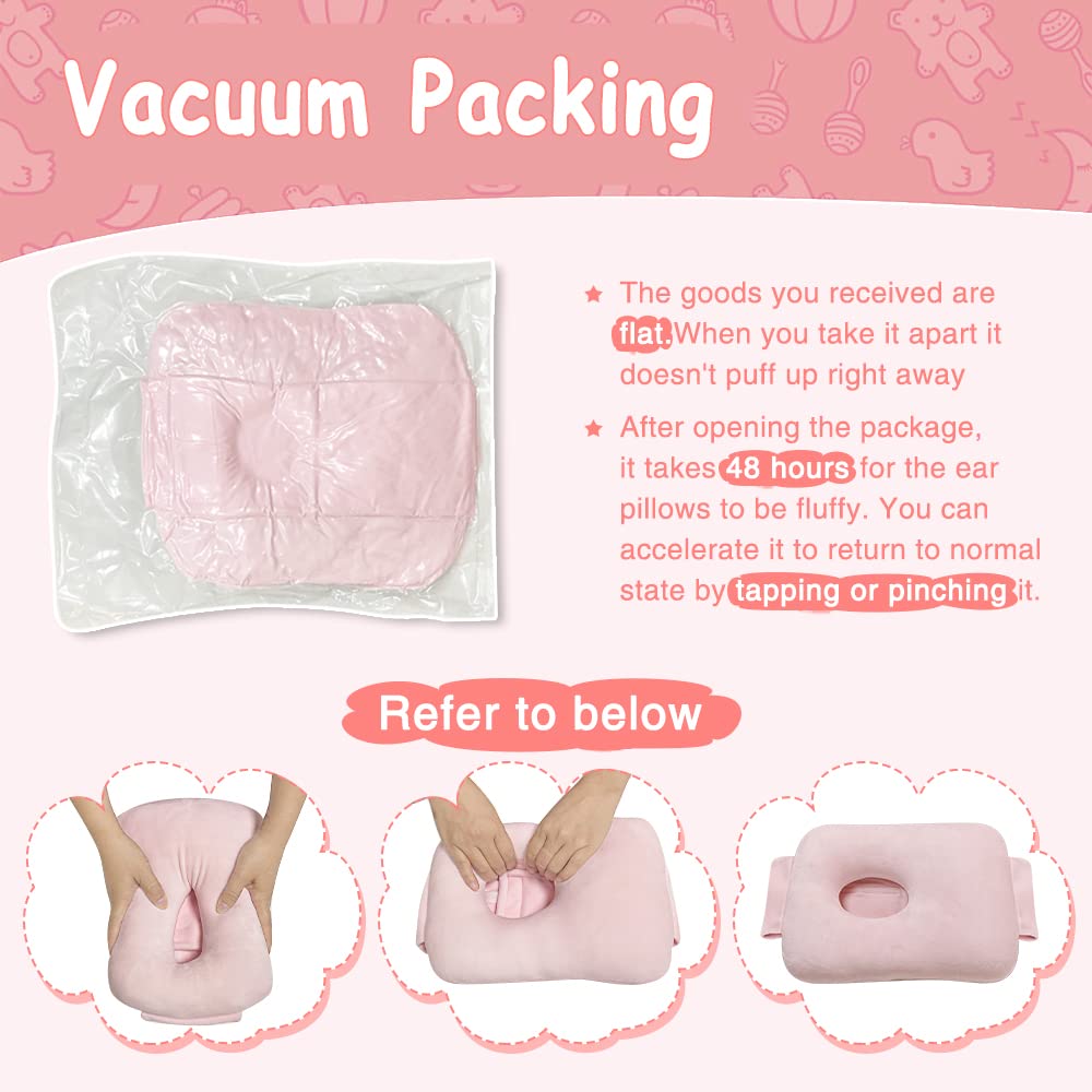 POWYS G Tube Pillow in-use image shows baby supported during tummy time.