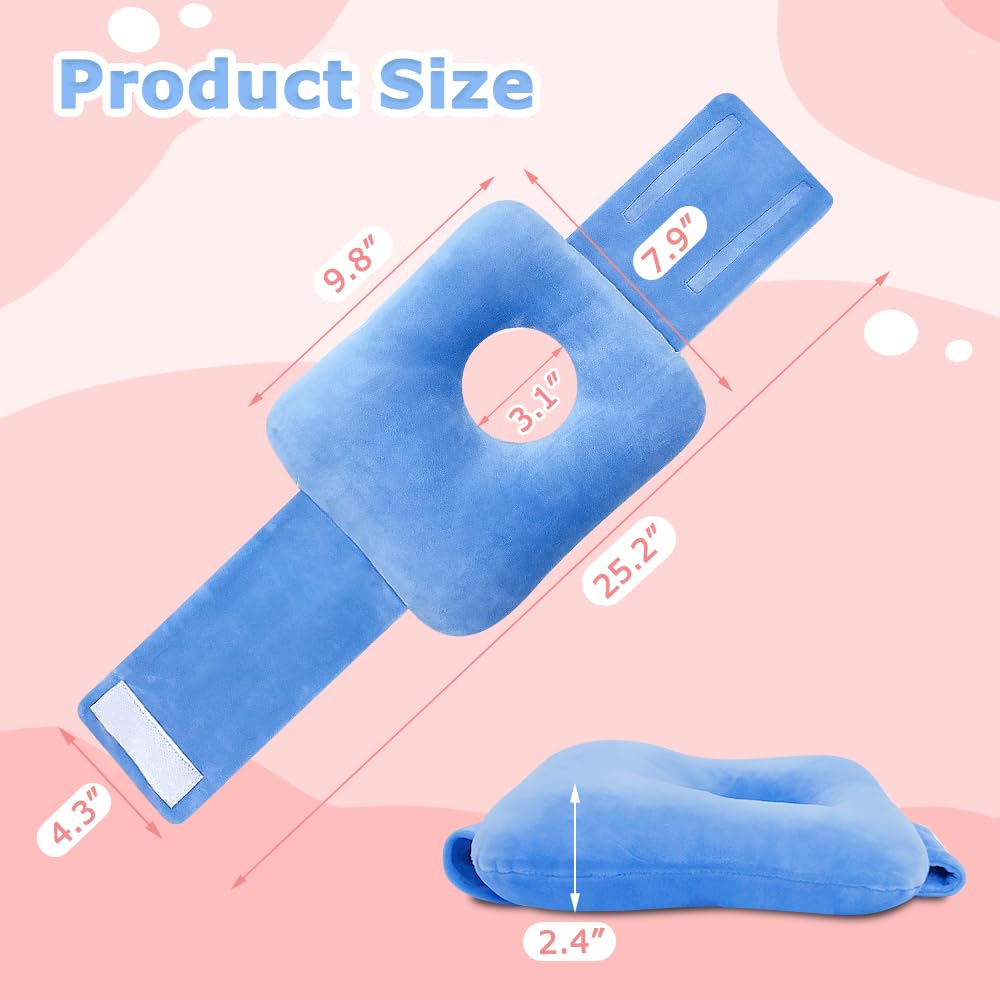 POWYS G Tube tummy time pillow padding close-up reveals plush, supportive interior.