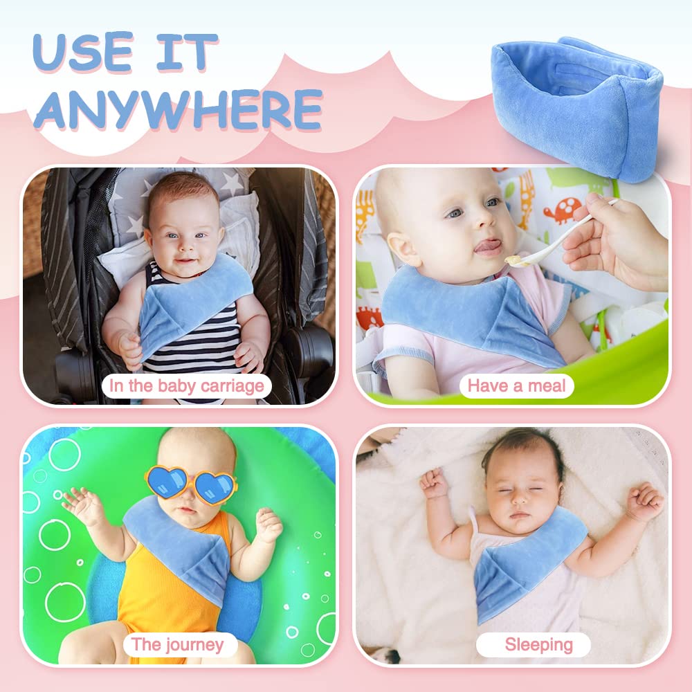 POWYS Torticollis Pillow loop-and-hook system simplifies wearing and removal.