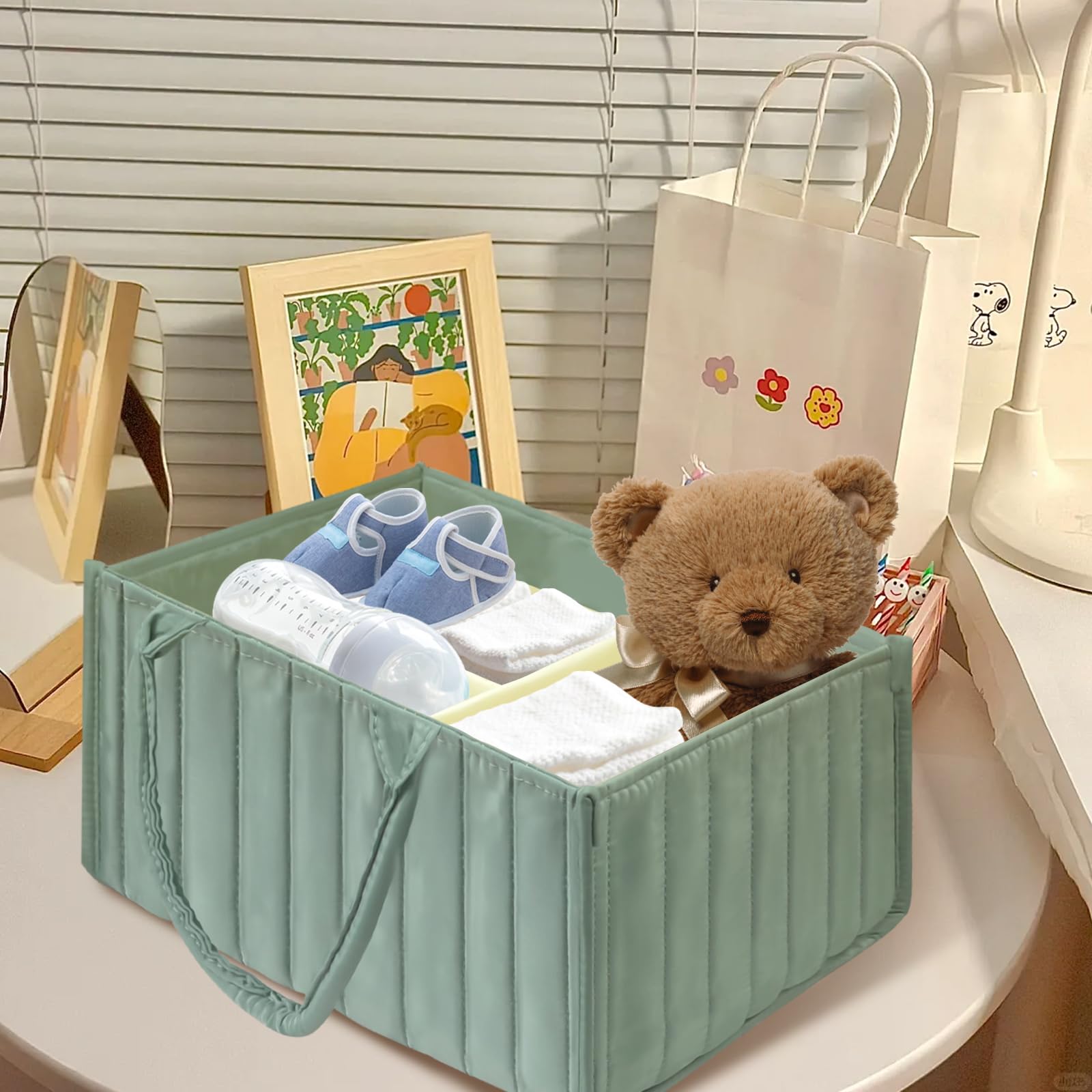 POXXU car diaper organizer keeps essentials organized during on the go trips.
