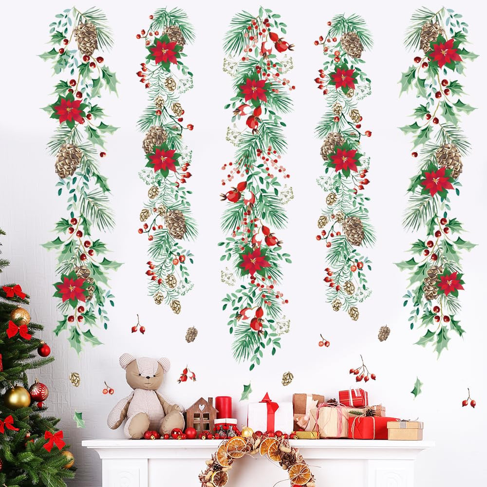 Prabahdak garlands wall sticker easy-application saves time decorating.