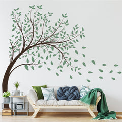 Prabahdak green-tree-flying-leaves wall decal adds whimsy to nurseries