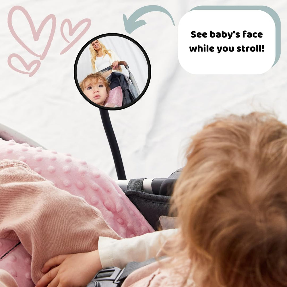 Pramglam Original Stroller Mirror easy attachment saves setup time