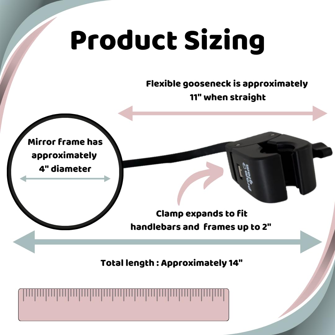 Pramglam Original Stroller Mirror jogging-use supports active parents and baby bonding