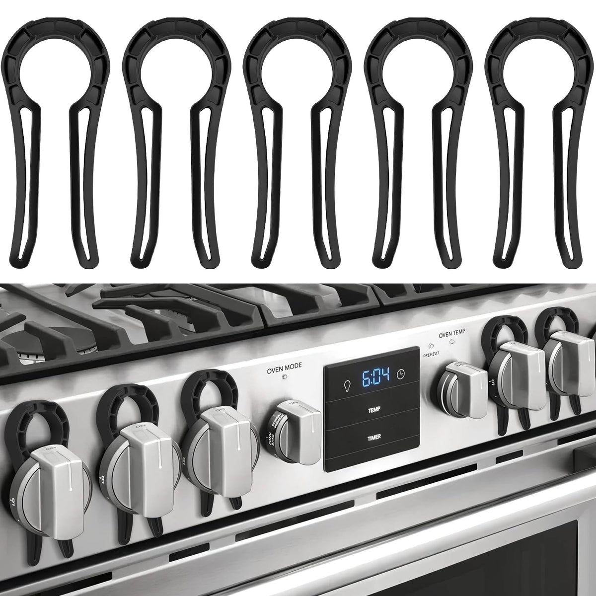 PRANITE gas stove knob locks 5-pack protects family from accidental activation