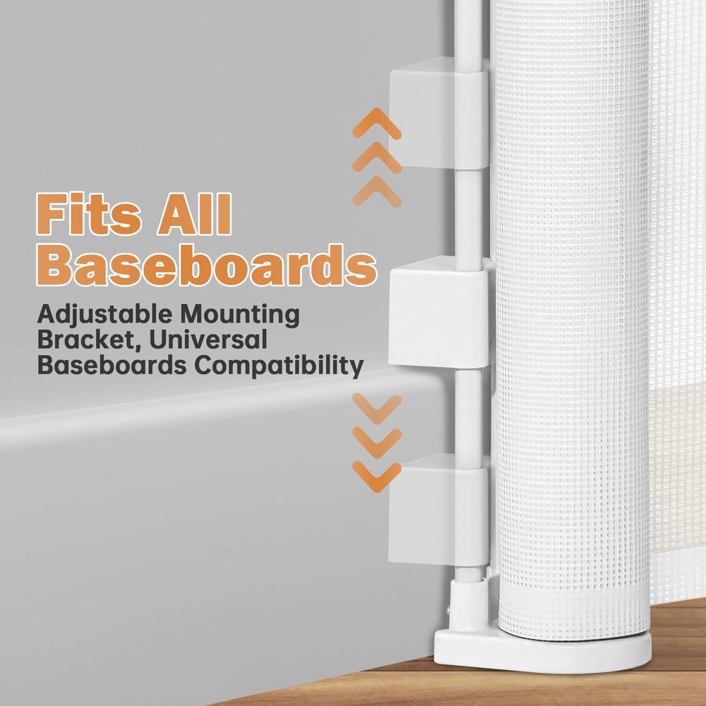 Pravoluxmax easy install brackets enable quick setup on baseboards.