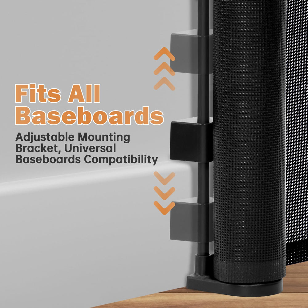 Pravoluxmax easy-installation brackets fit baseboards for quick setup.