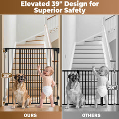 Pravoluxmax gate-open-walk-thru-door highlighting easy access for kids and pets.