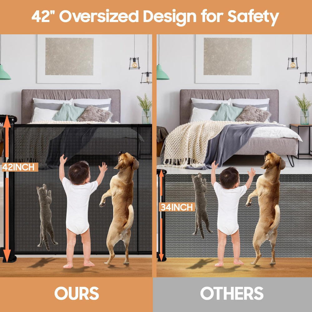 Pravoluxmax 42in tall gate height for added baby and pet safety