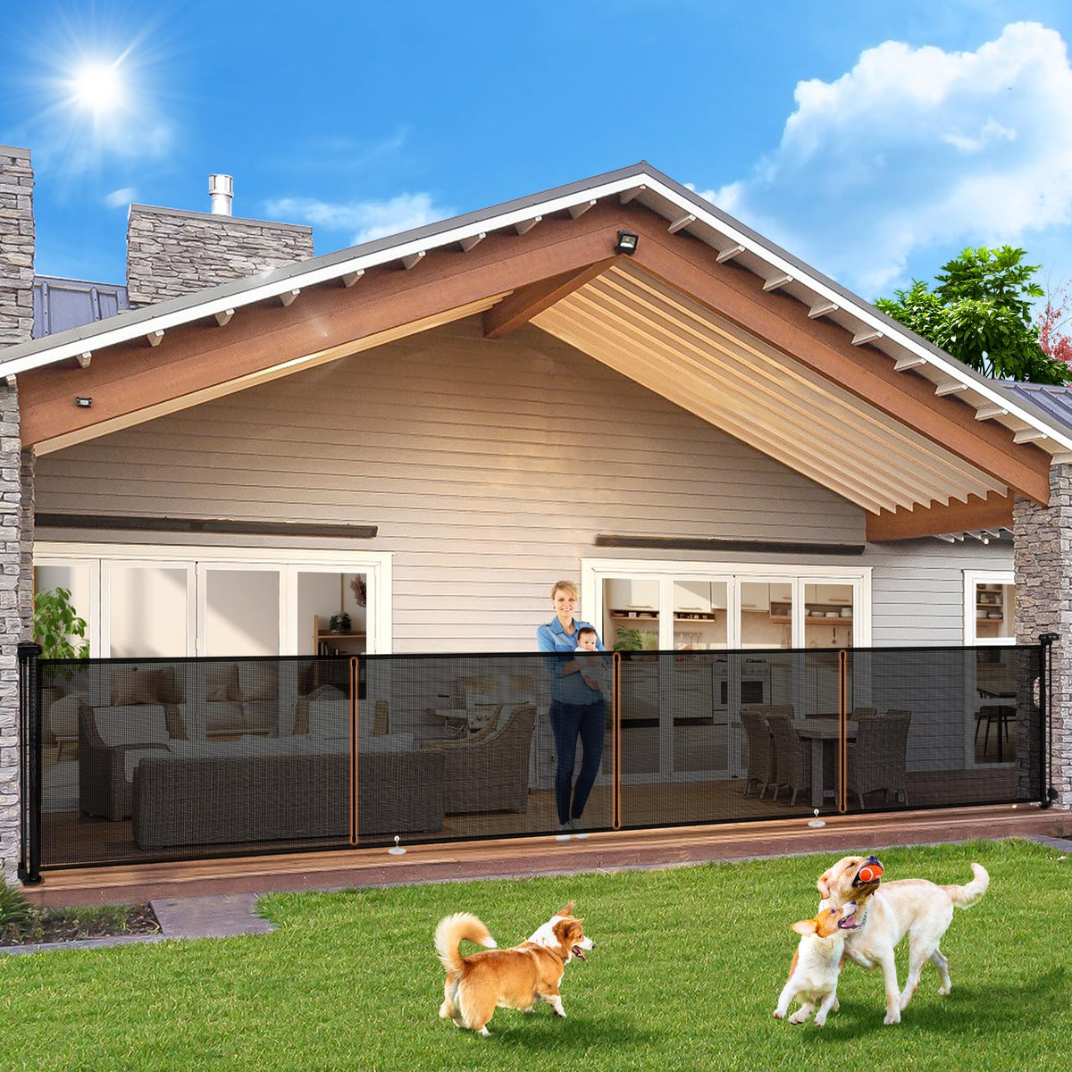 Pravoluxmax 180in gate extended width enables wide openings and flexible room layouts