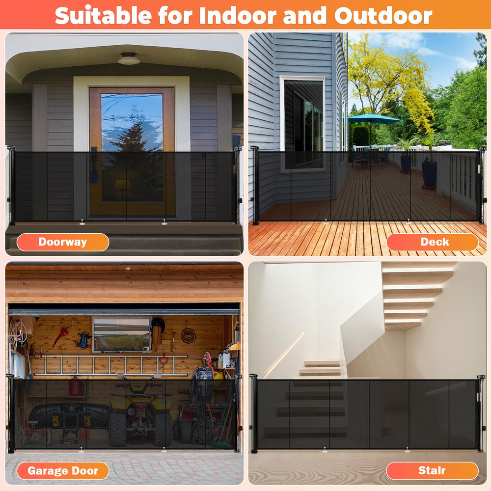 Pravoluxmax retractable gate for indoor and outdoor use in open spaces.