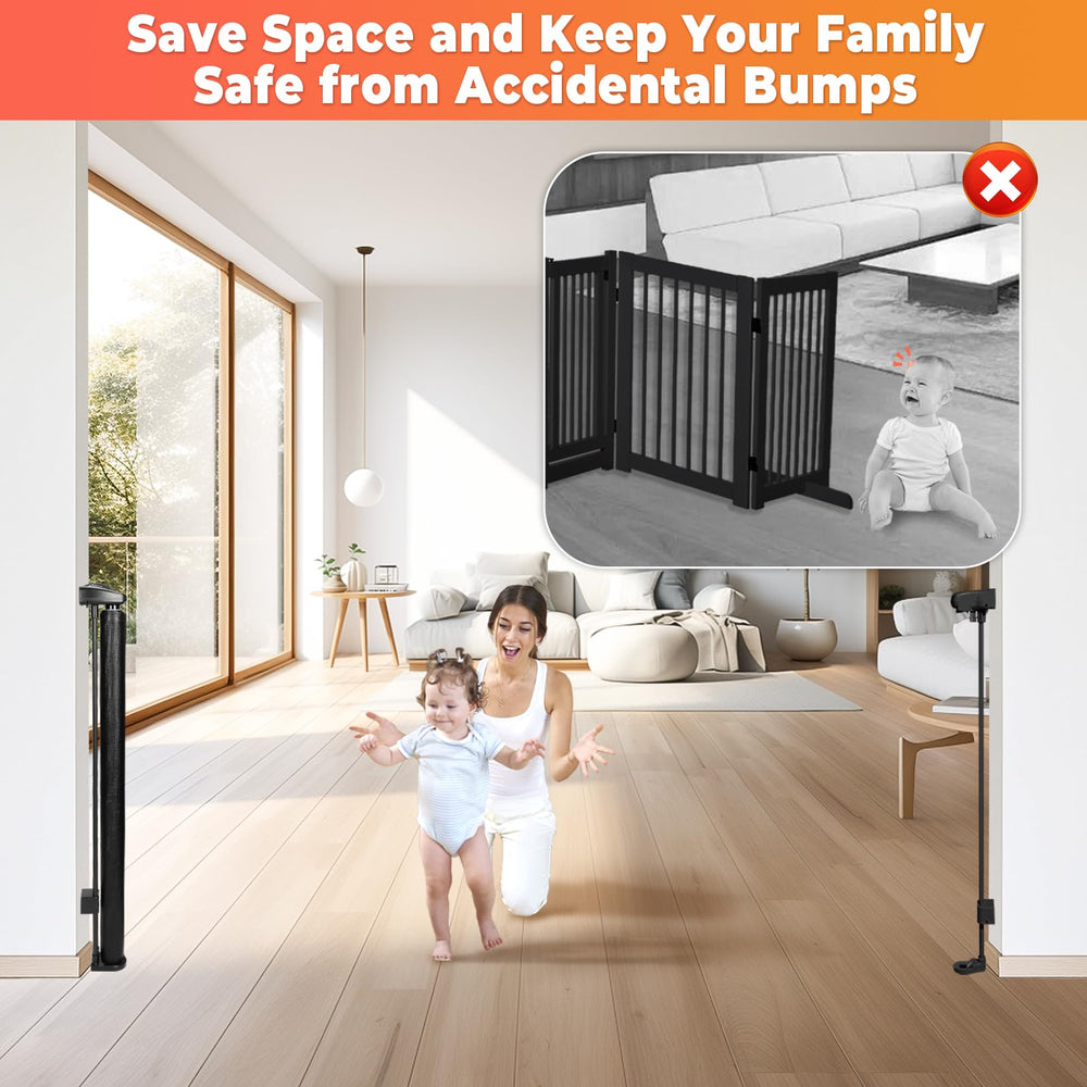 Pravoluxmax outdoor gate securing porch and deck areas for outdoor safety.
