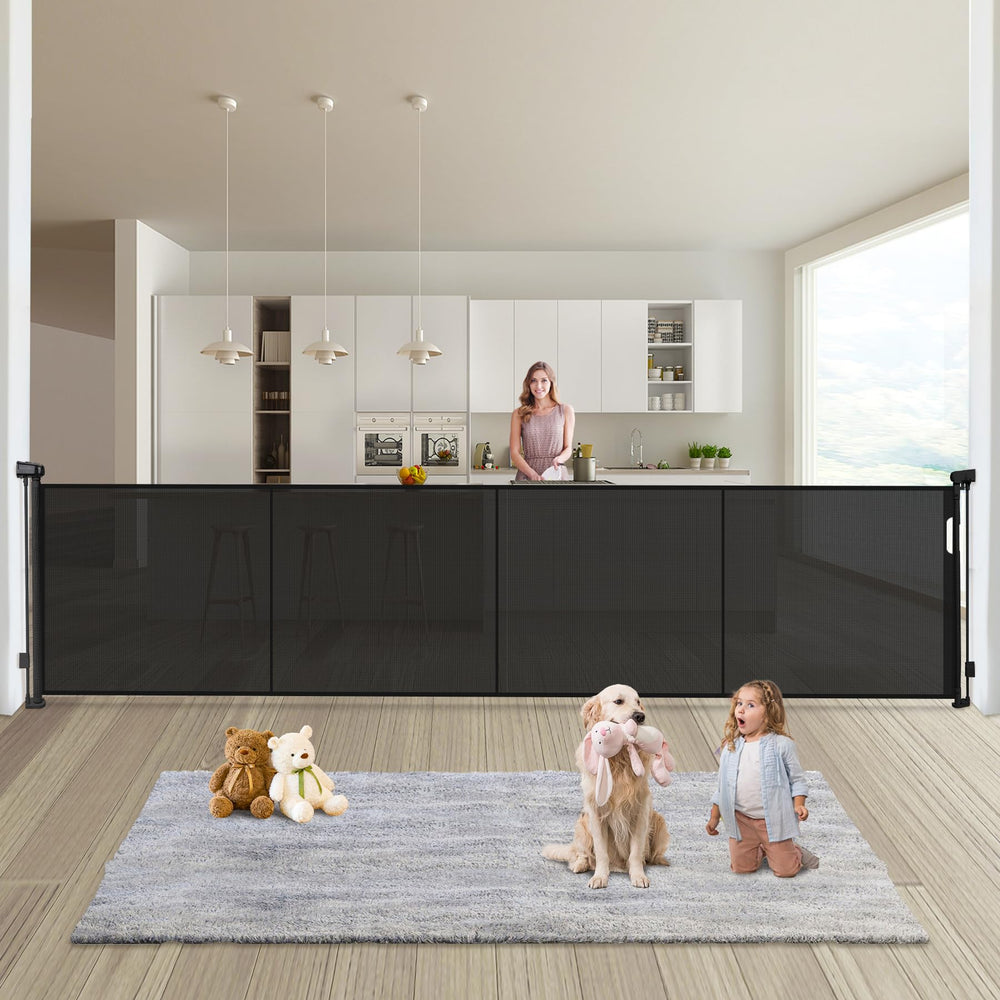 Pravoluxmax pet-friendly gate with safe mesh to control access