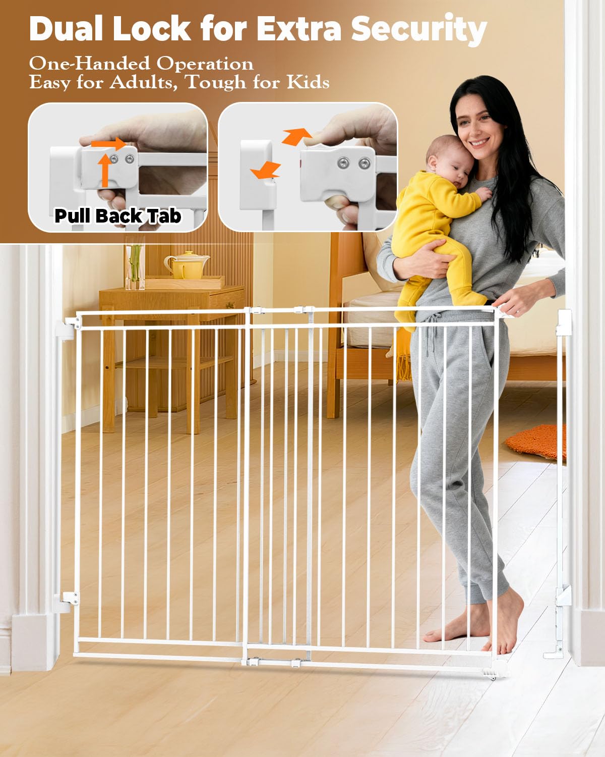 Pravoluxmax two-step unlocking supports one-handed use for busy parents