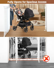 Pravoluxmax walk-through door gate lets adults pass smoothly while children stay contained