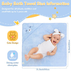 Preboun animal-design hooded towels adding cute bath-time comfort for kids