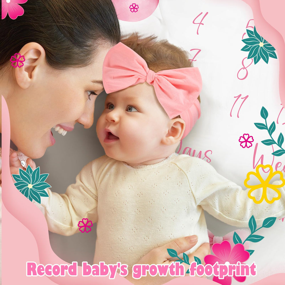 Preboun pink bow headband adds cute finishing touch to shoots.