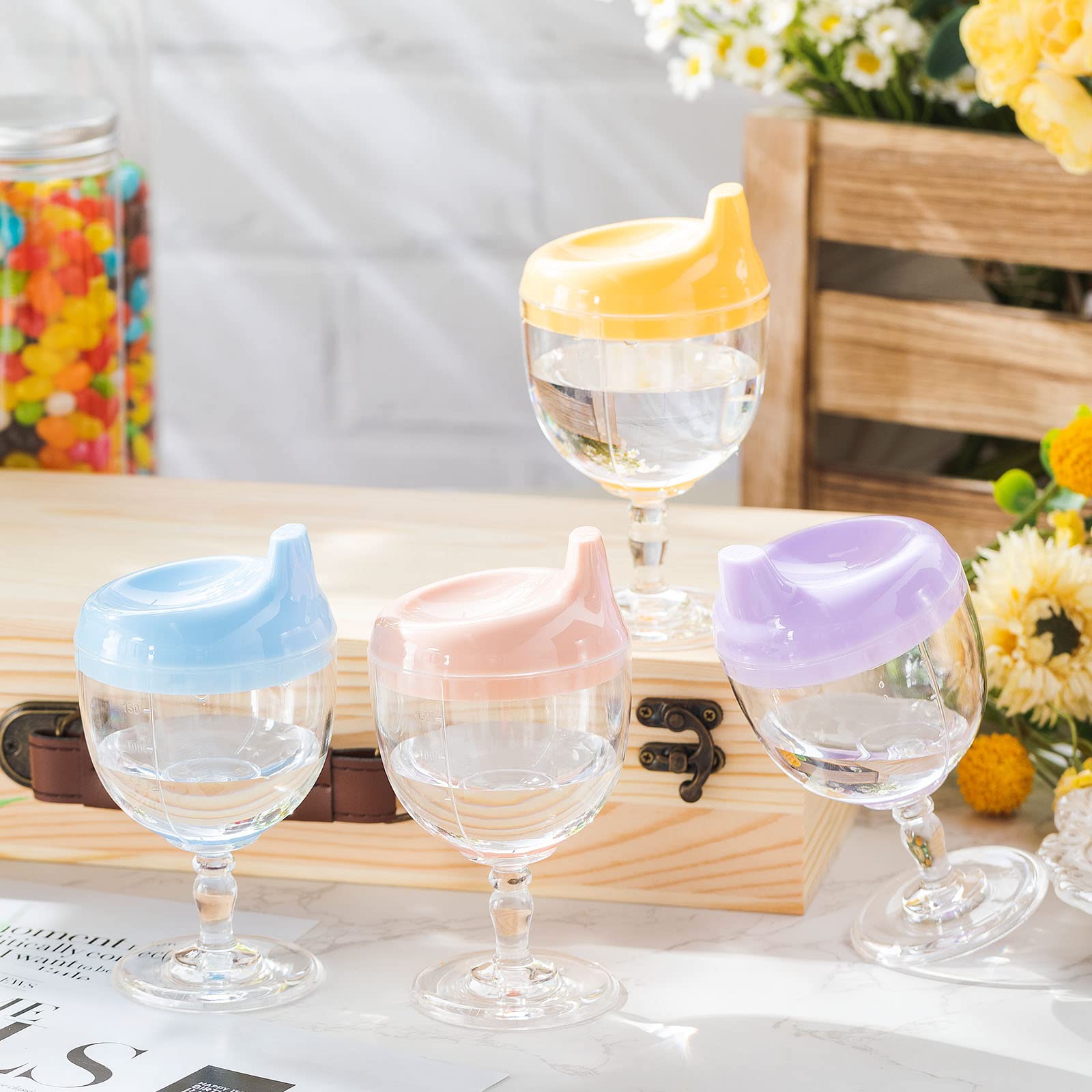 Preboun stemware goblet design image shows kid-friendly party-ready style