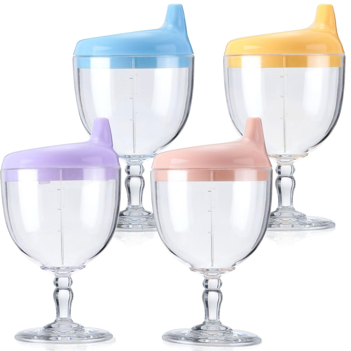 Preboun baby wine sippy blue cup for spill-free mealtimes and easy grip