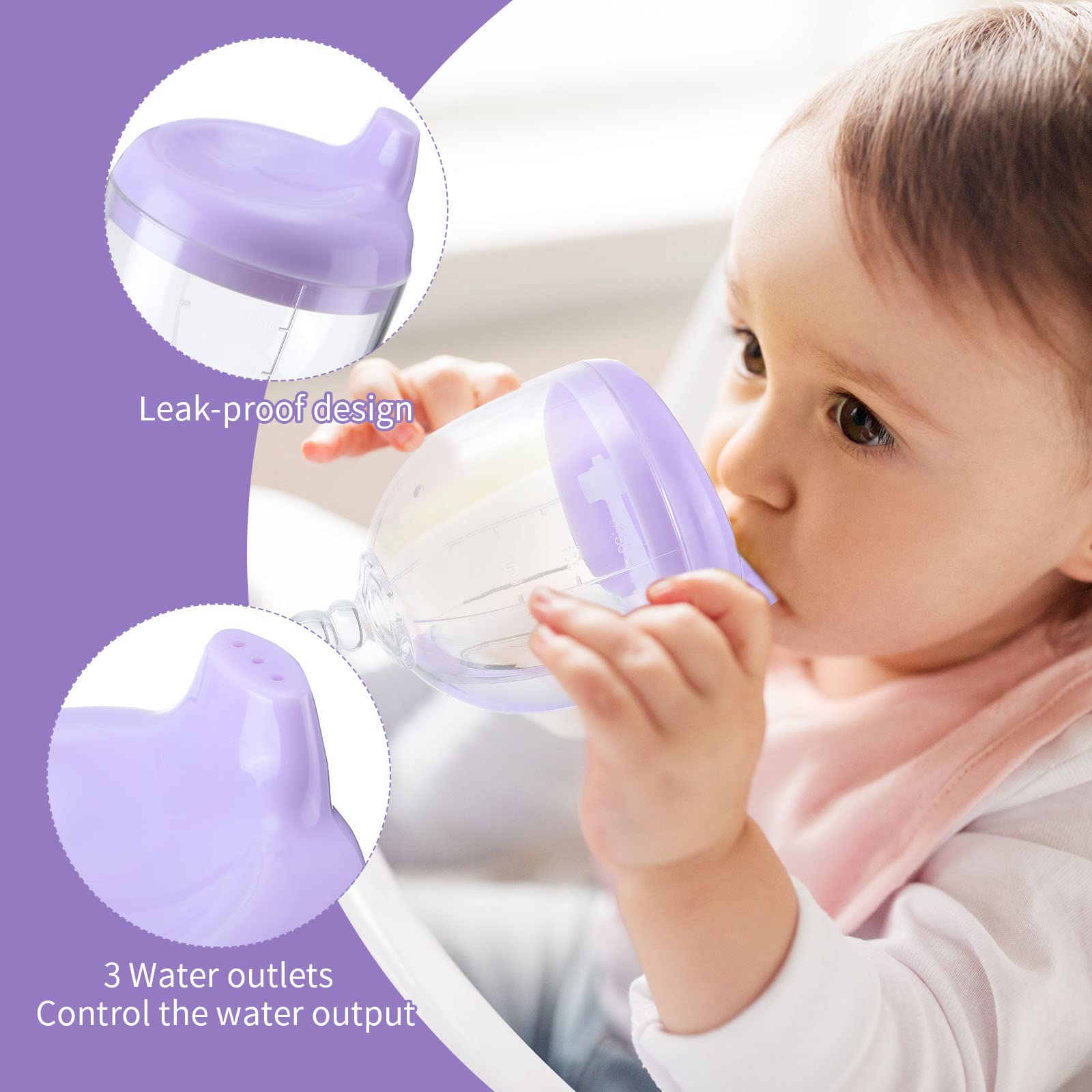 Preboun baby wine sippy yellow cup brightens meals with safe, controlled flow