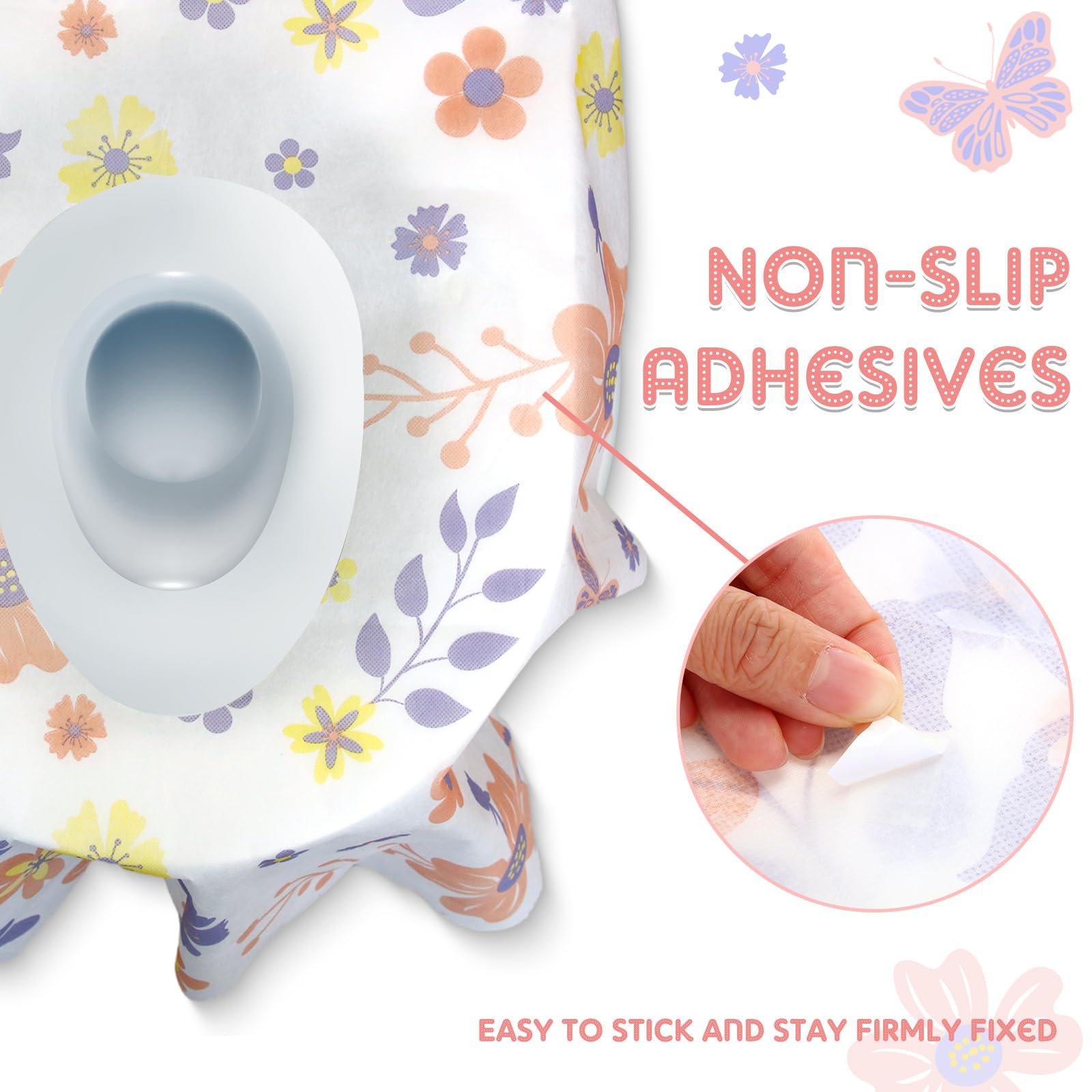 Preboun 65x62cm extra-large unfolded cover fits toilet seats