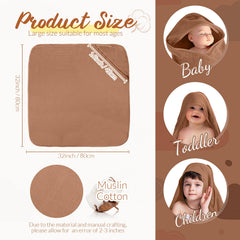 Preboun hooded baby towel coffee closeup highlighting plush fabric and quick drying