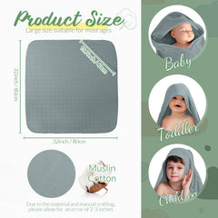 Preboun hooded towel closeup shows absorbent cotton and soft texture for gentle drying