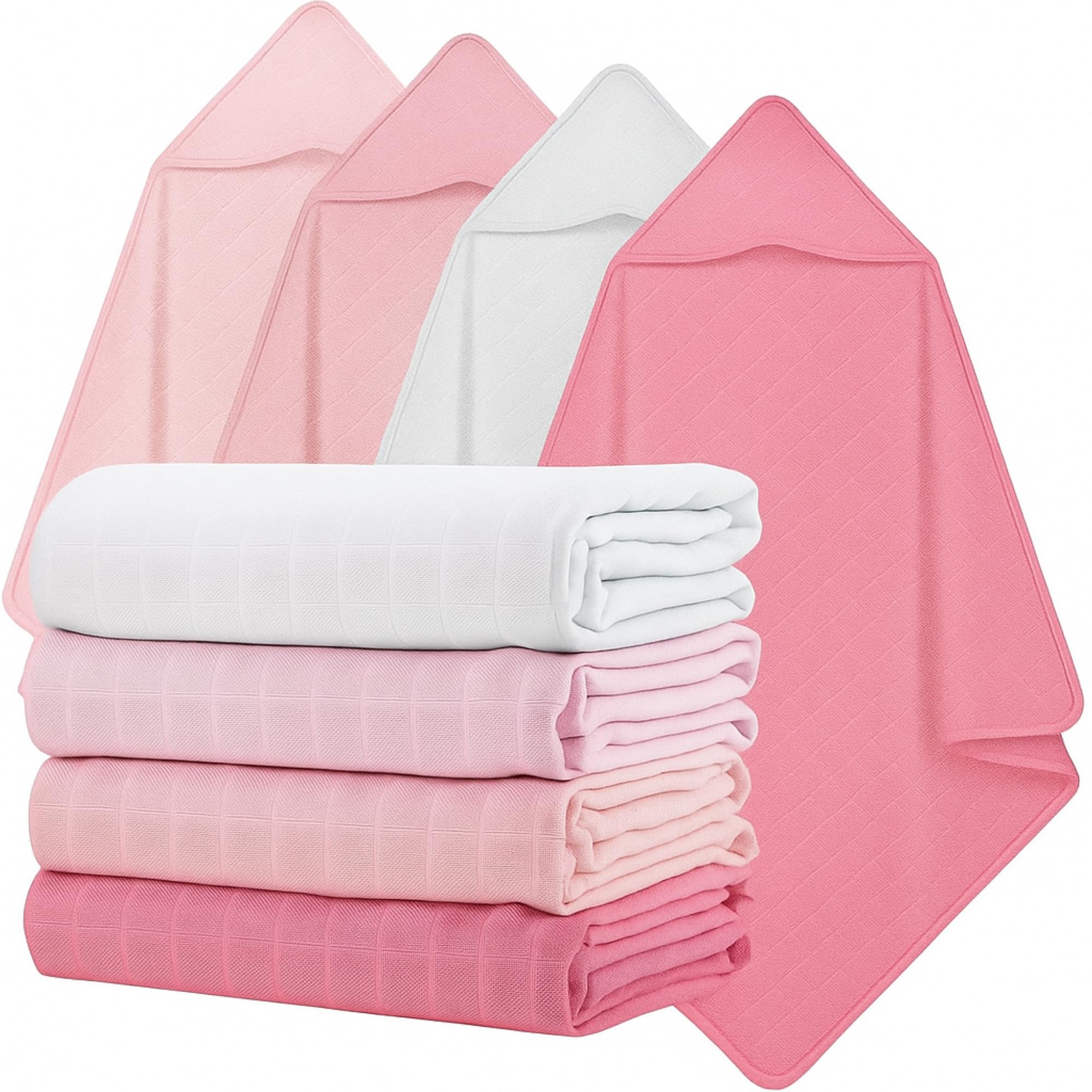 Preboun hooded baby towel pink folded for warm post bath time