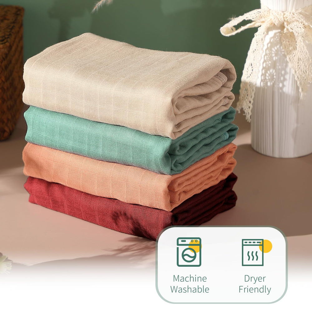 Preboun muslin hooded towel set yellow 32x32 for sunny bath-time comfort