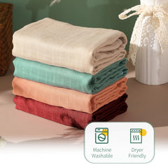 Preboun muslin hooded towel set yellow 32x32 for sunny bath-time comfort
