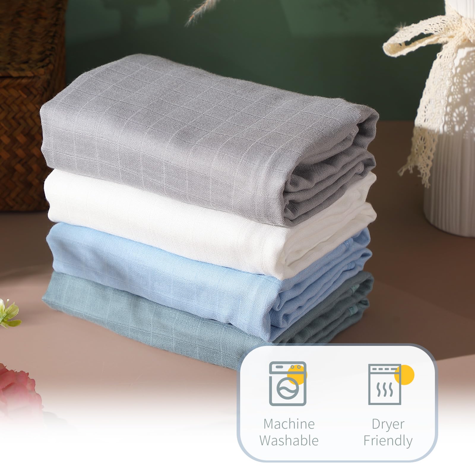 Preboun four-layer soft muslin towel close-up