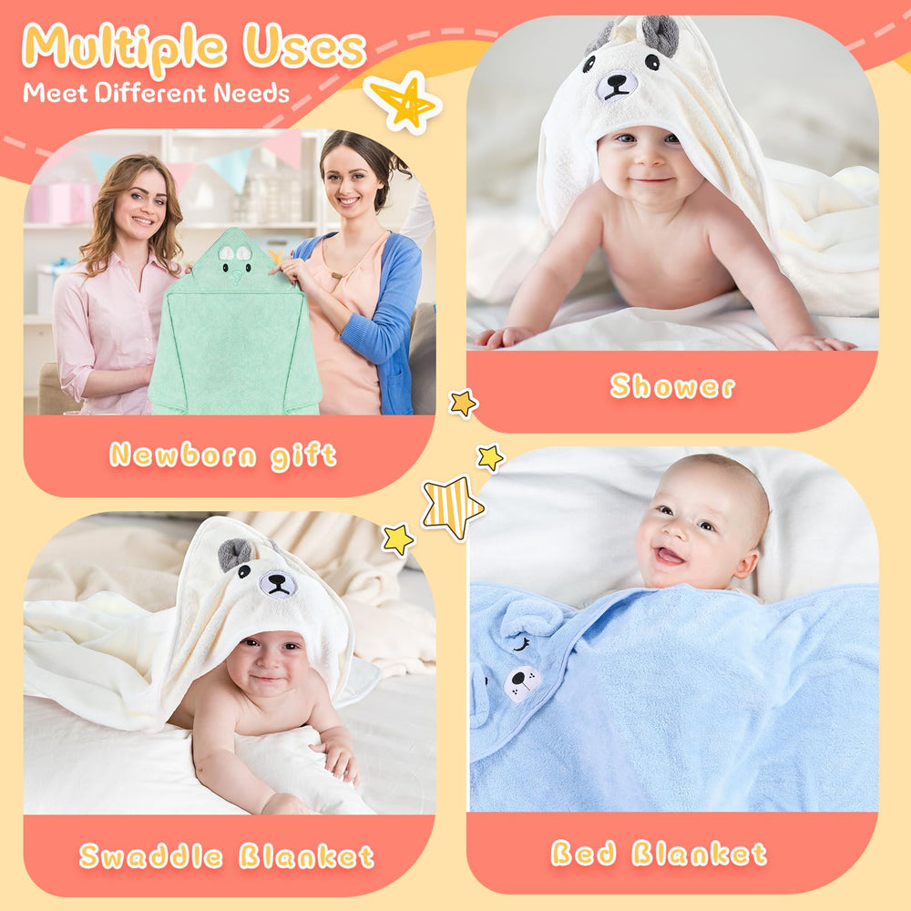 Preboun baby towels invite joyful bath time with adorable designs and practical coverage