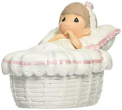 Precious Moments Baptized In His Name resin box rosary-inside-view emphasizes newborn blessing and memory keeping.