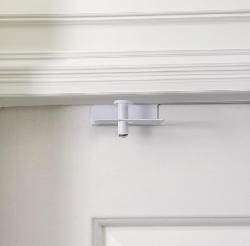 Predictable Solutions GlideLok top-lock on door provides child safety and quick control.