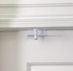 Predictable Solutions GlideLok top-lock on door provides child safety and quick control.