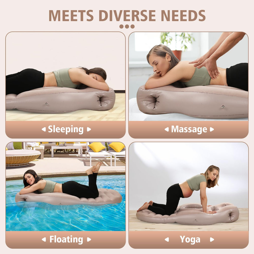 PregSpag multi-function pillow doubles as pool lounger and postpartum support.
