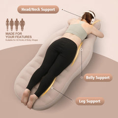 PregSpag pillow back and hip support helps relieve pressure during rest.
