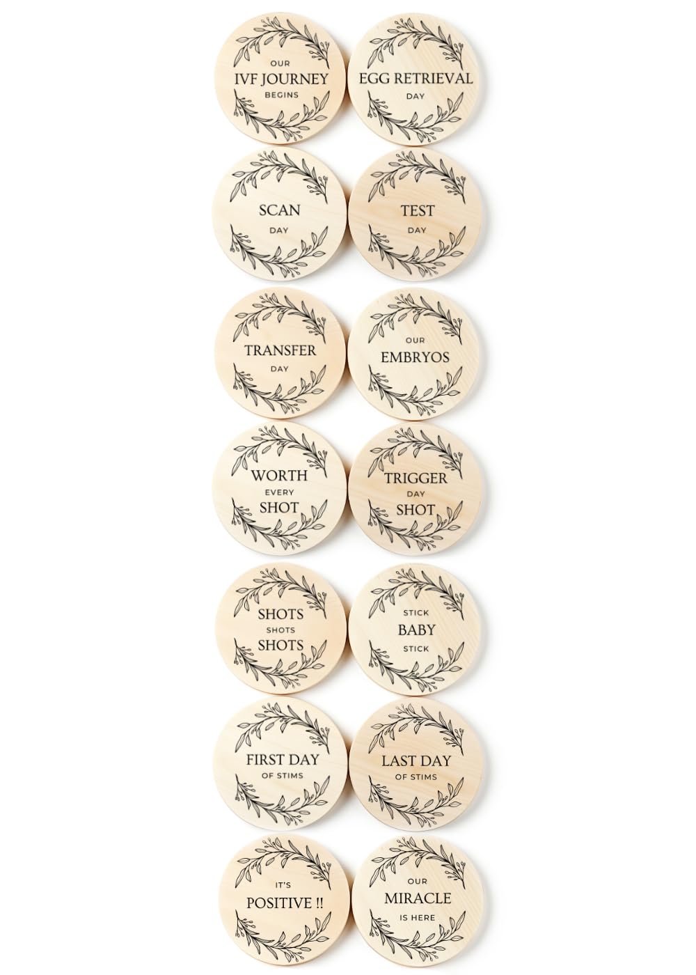 Prezzeluna IVF Milestone Cards set documents IVF milestones and memories with elegance.