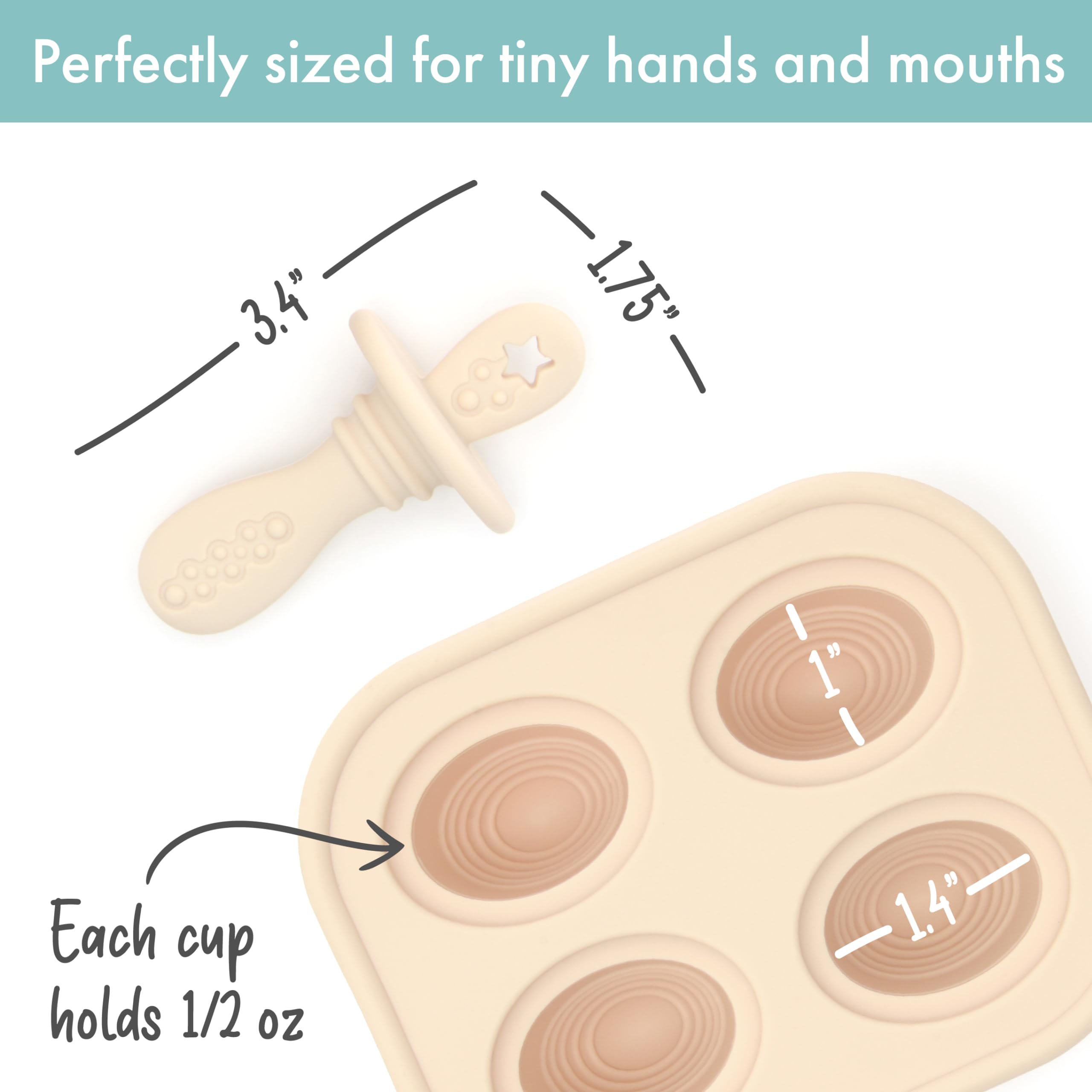 PrimaStella Silicone Petite Pops first solids feeding for 4+ months