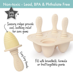 PrimaStella Silicone Petite Pops hands grip view emphasizing easy-grip handle