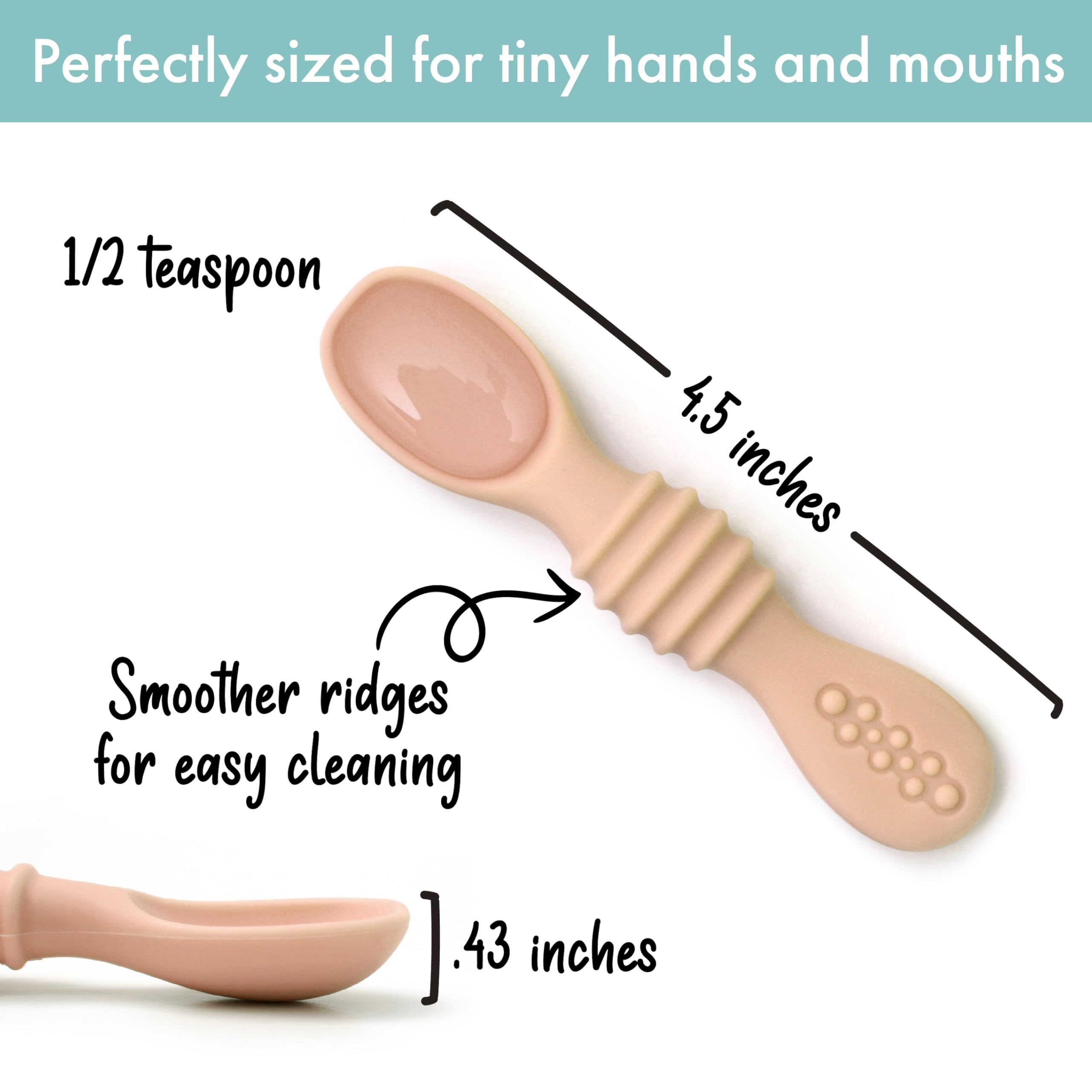 PrimaStella silicone spoon set safe for microwave and freezer use