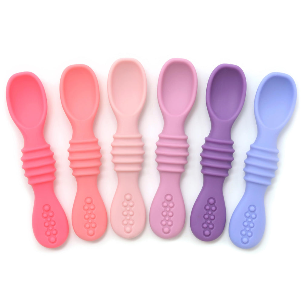 PrimaStella silicone chew spoon baby holding helps practice self-feeding safely