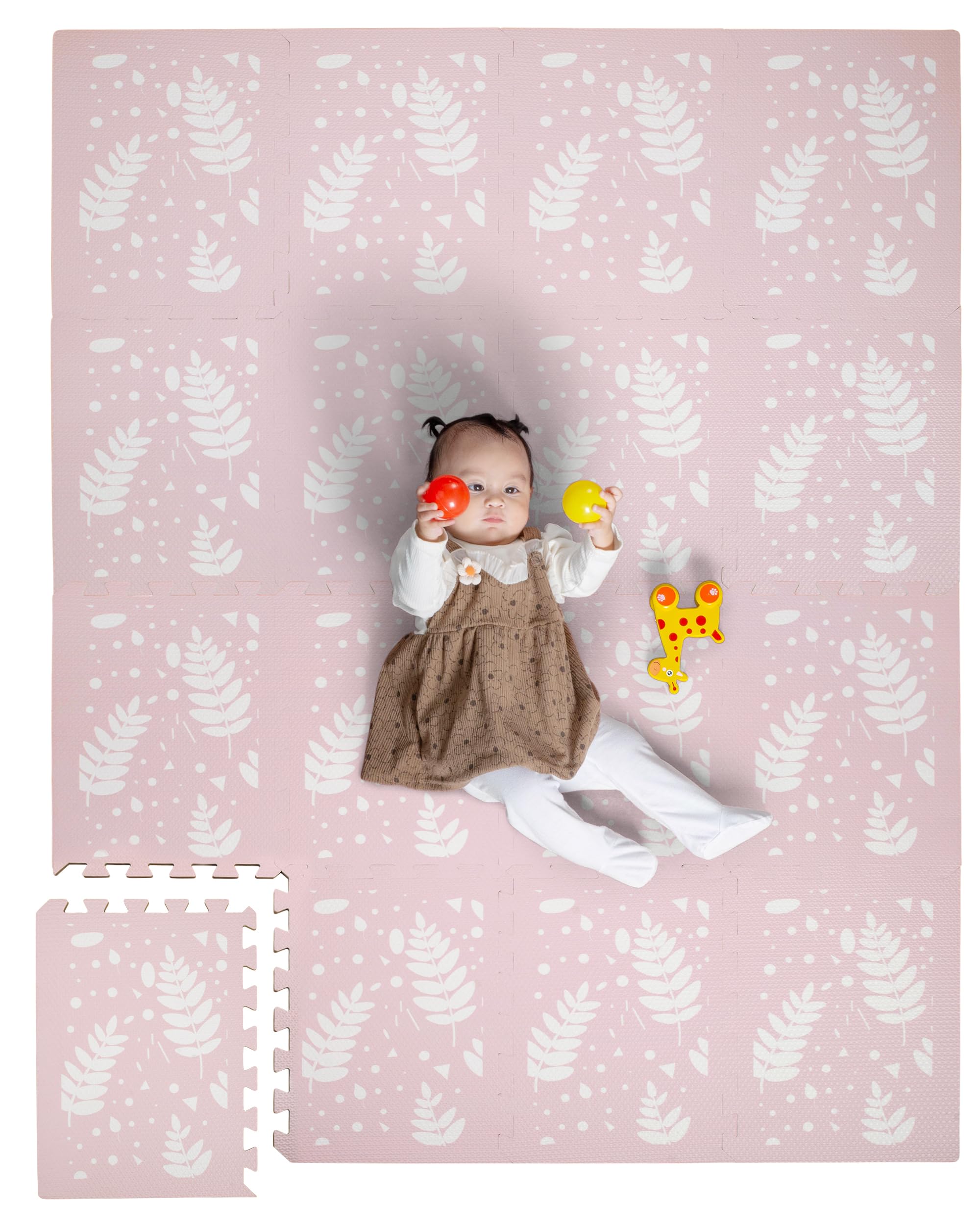 Primica baby foam tiles interlocking provide a cushioned surface for safe play.