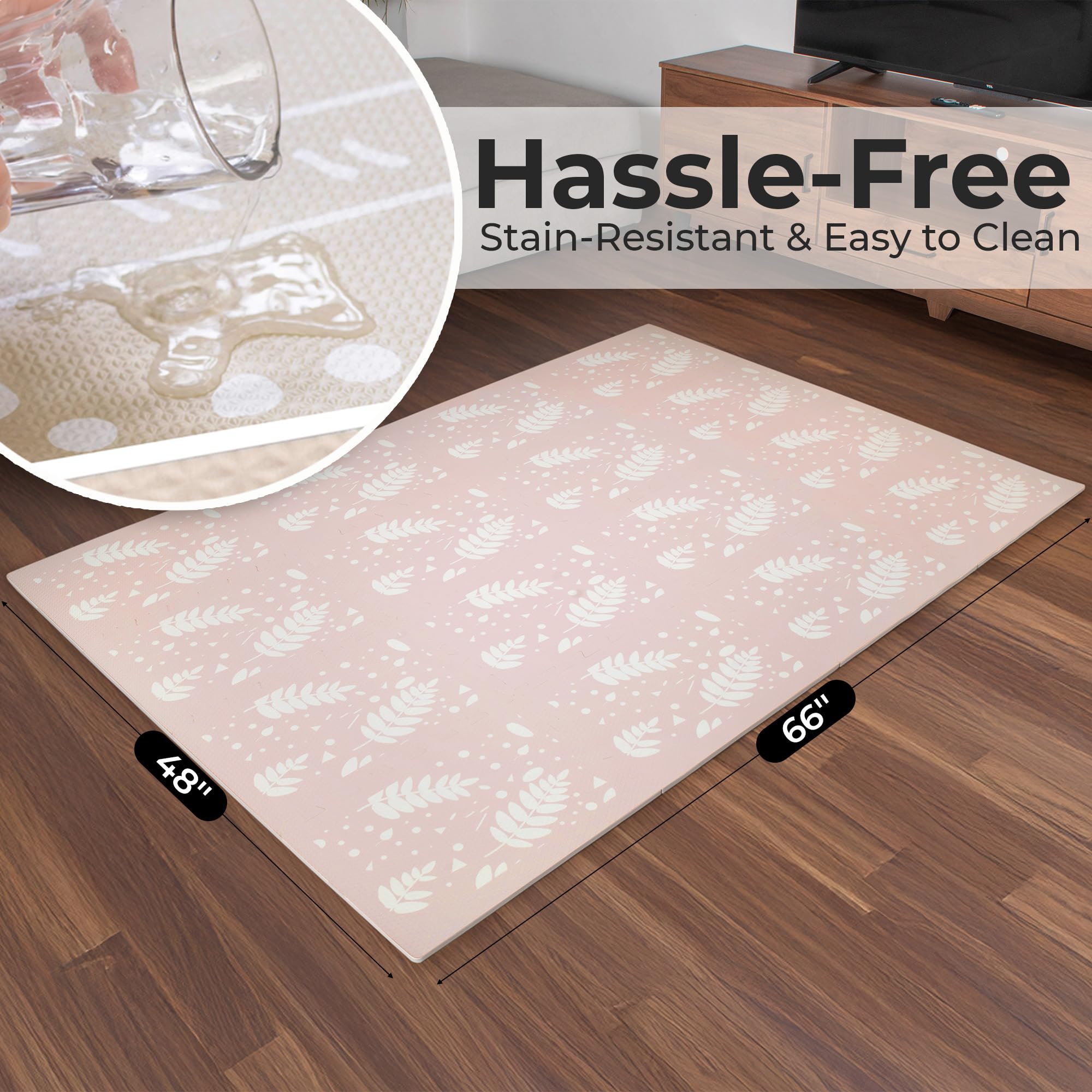 Primica baby play mat provides a safe, cushioned surface for curious babies.