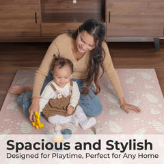 Primica foam floor tiles offer soft support for tummy time and exploring.
