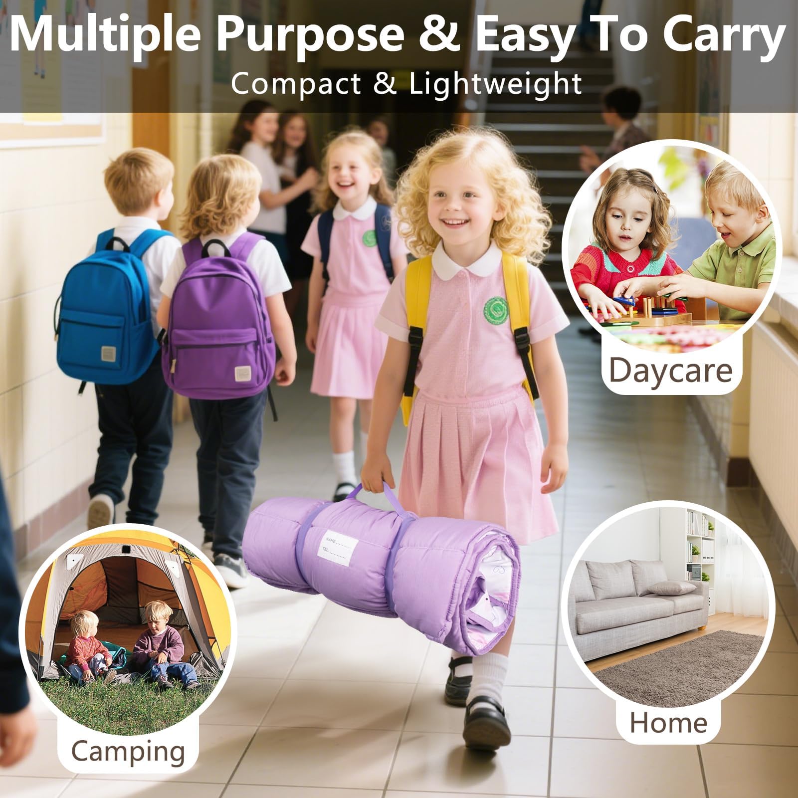 PRIMLECT nap mat ideal for daycare and preschool rest.
