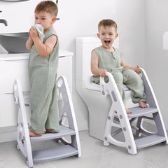 Primlect 2-in-1 potty seat grey with secure stability for toddlers.