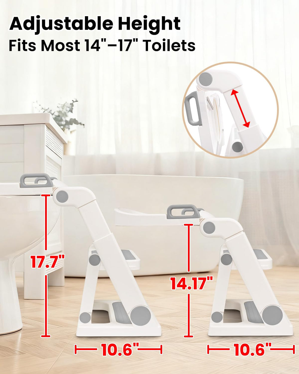 Primlect potty seat anti-pinch design protects little fingers during use.