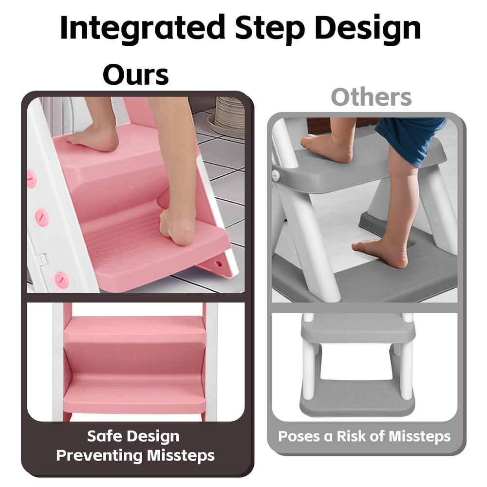 PRIMLECT potty seat installed in front of toilet for quick training transitions.